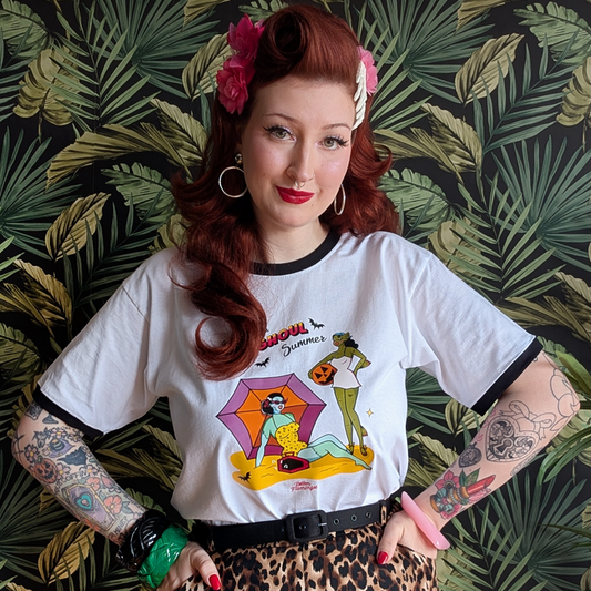 Hot Ghoul Summer Ringer T-shirt