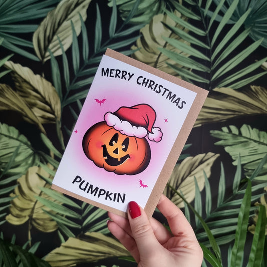 Merry Christmas Pumpkin Card