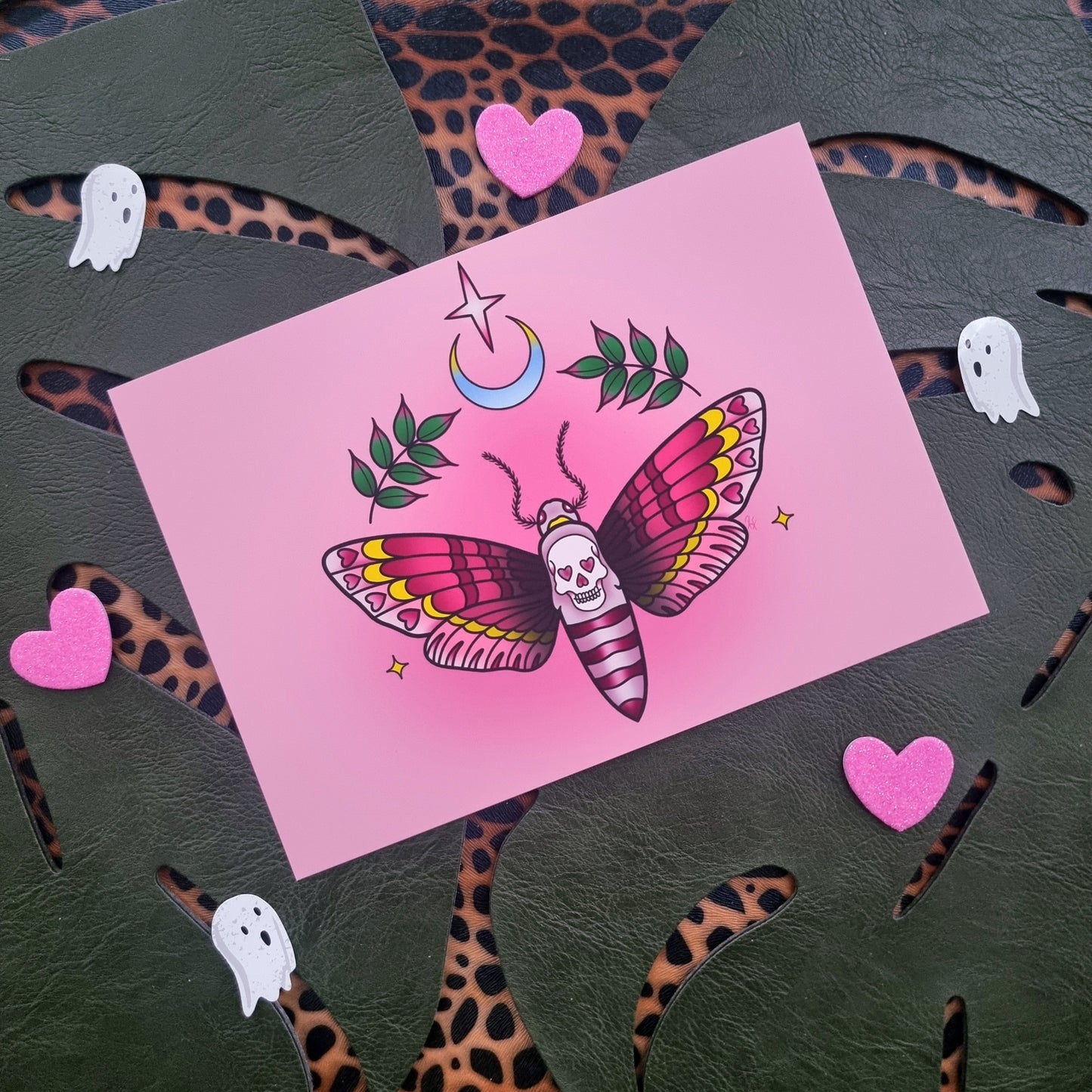 Pink Death Moth Art Print