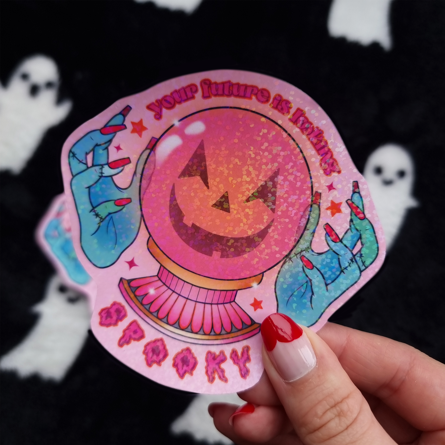 Crystal Ball Glitter Sticker