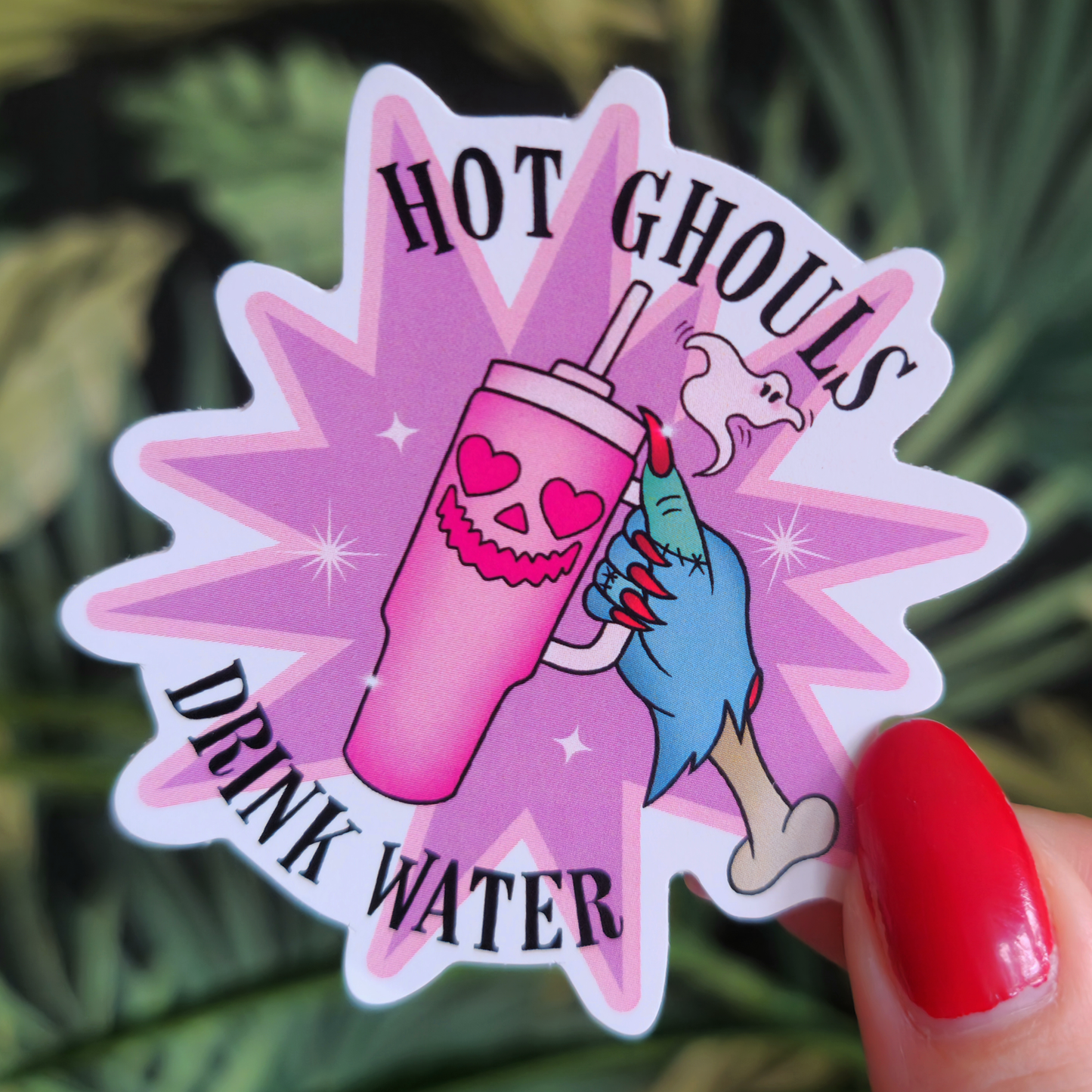 Hot Ghouls Drink Water Single Sticker