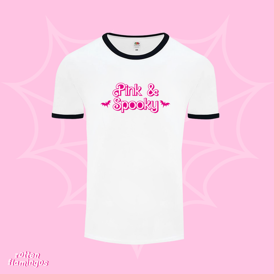 Pink and Spooky Ringer T-shirt