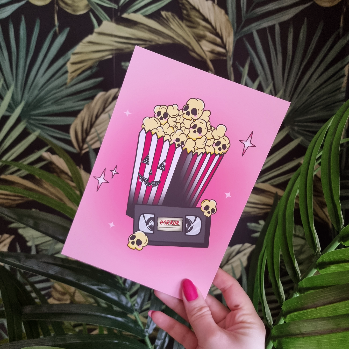 Popcorn Horror Art Print