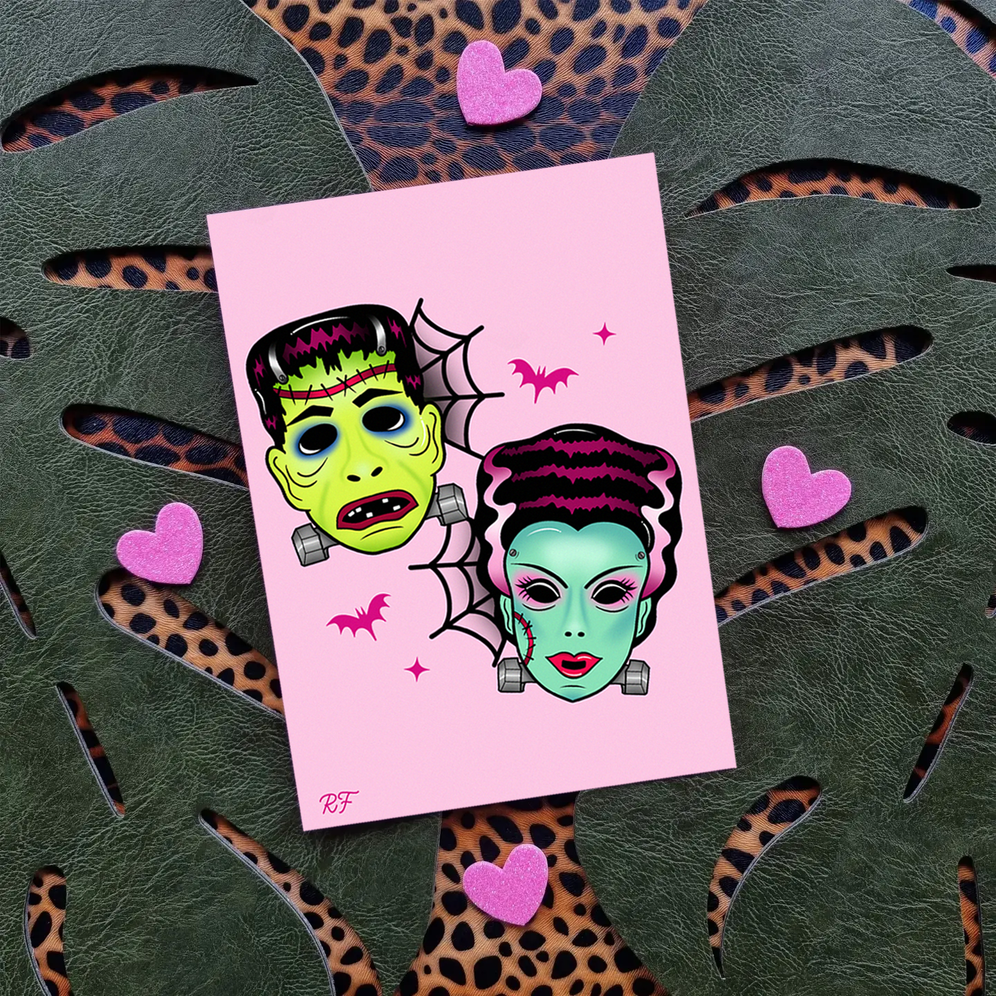 Retro Halloween Mask Print