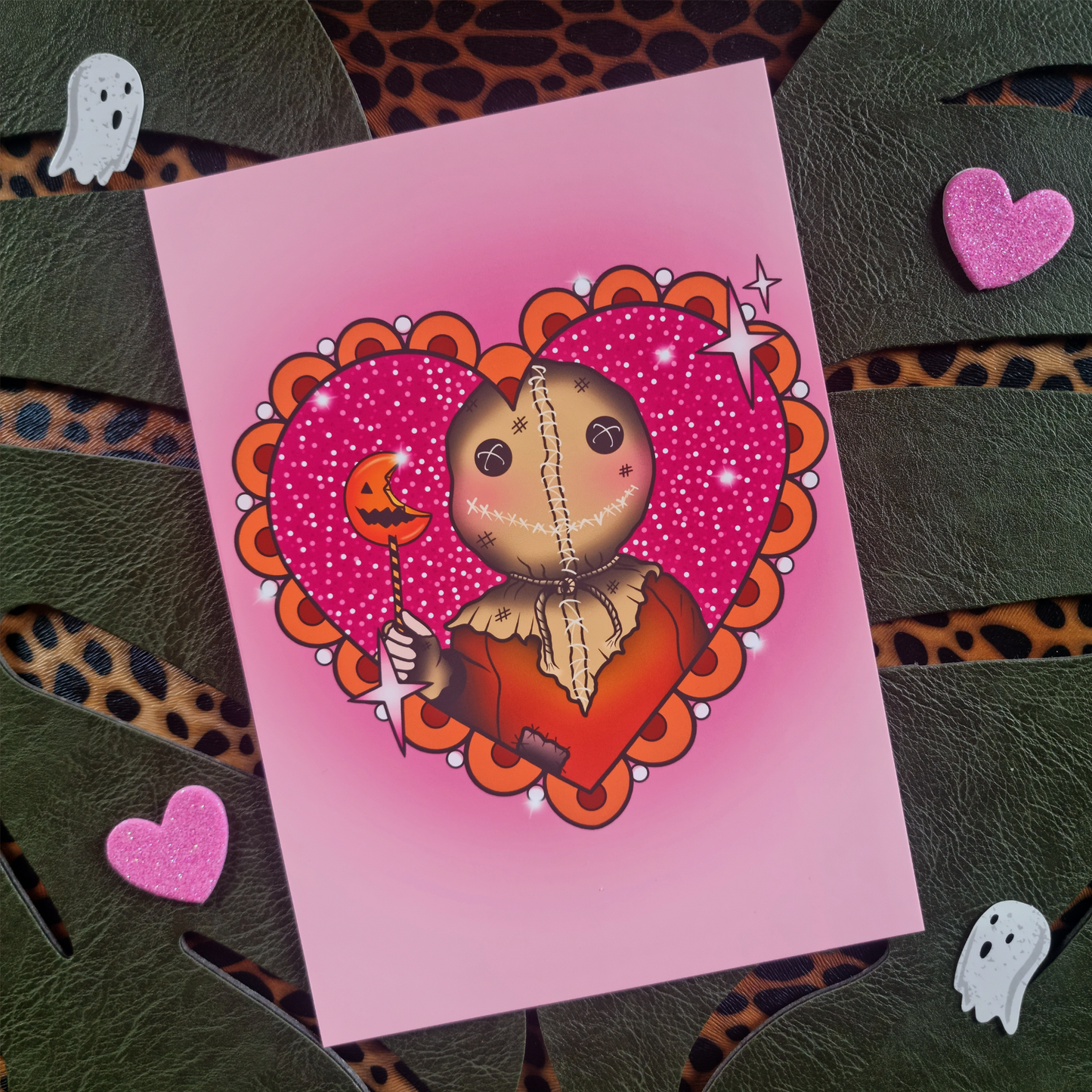 Halloween Kid Horror Heart Art Print