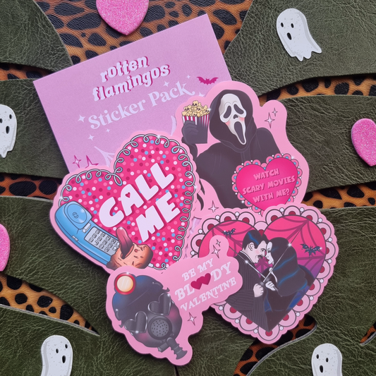 Pink & Spooky Valentines Day Sticker Pack