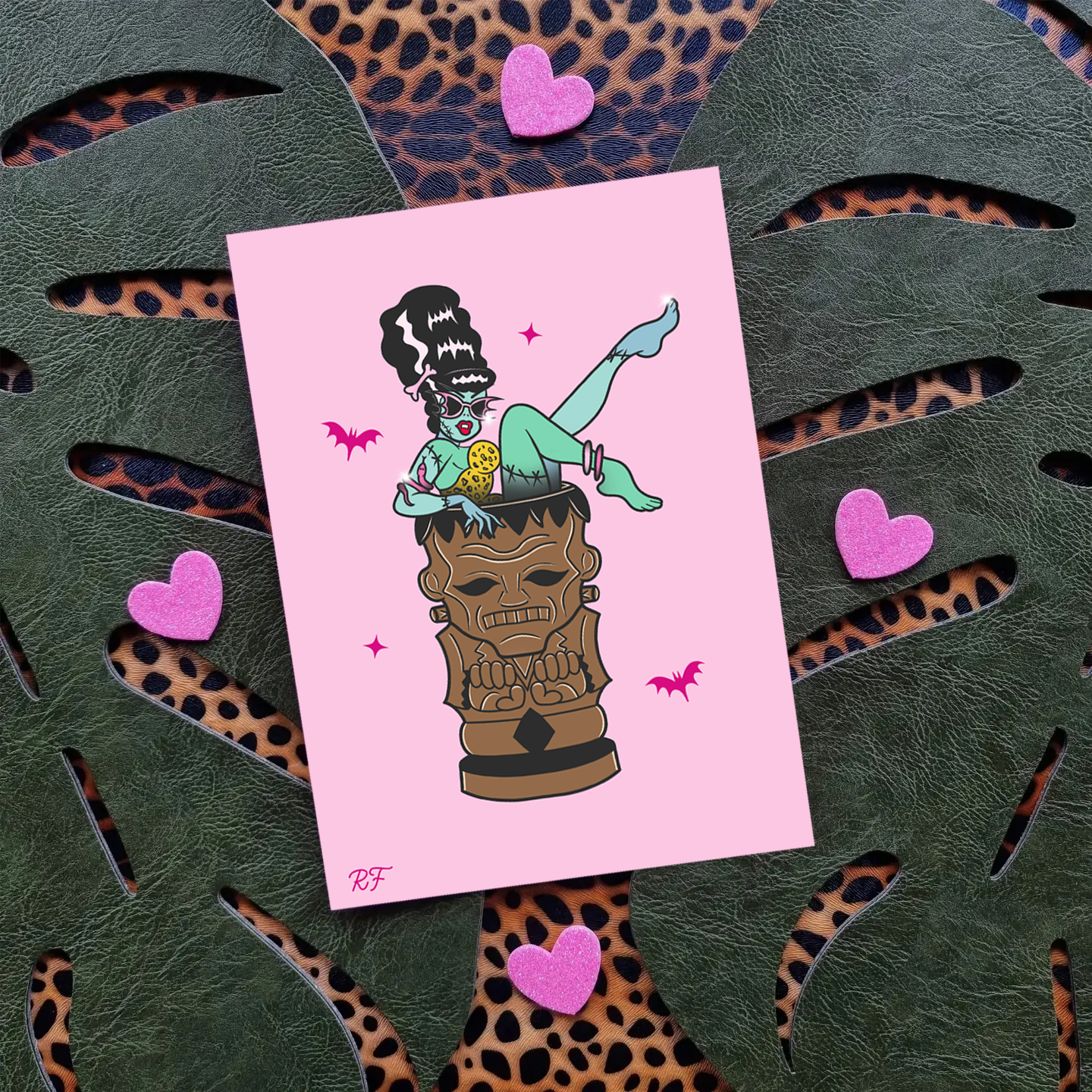 Hot Ghoul Summer Tiki Bride Print