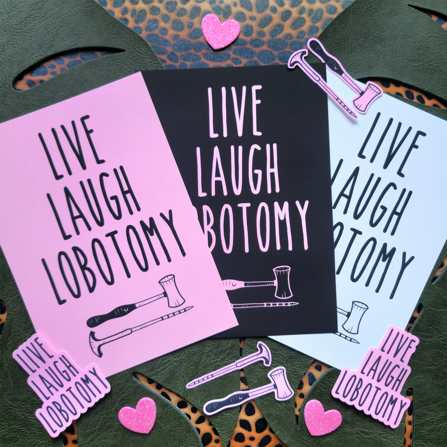 Live Laugh Lobotomy Sticker Pack